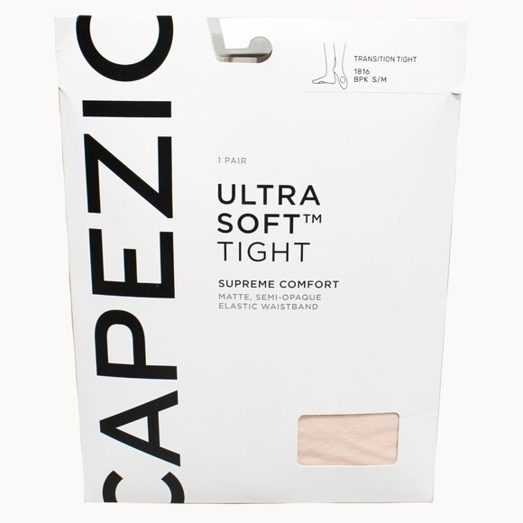 Lot of 2 Capezio Transition Tights S/M #1816 Ballet Pink - Picture 4 of 5